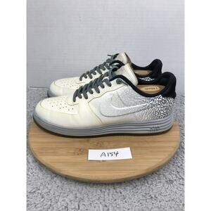 Nike Men 11.5 Lunar Force 1 Lux VT Low Elephant Fade Athletic Sneaker 644919-100